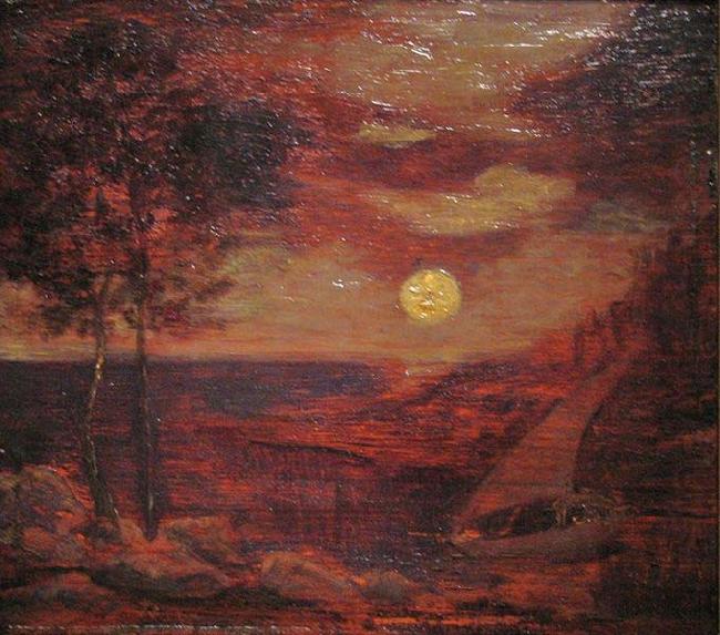 Albert Pinkham Ryder The Lovers' Boat oil painting picture